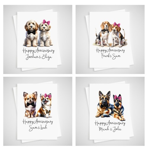 Biglietto anniversario cane - anniversario,