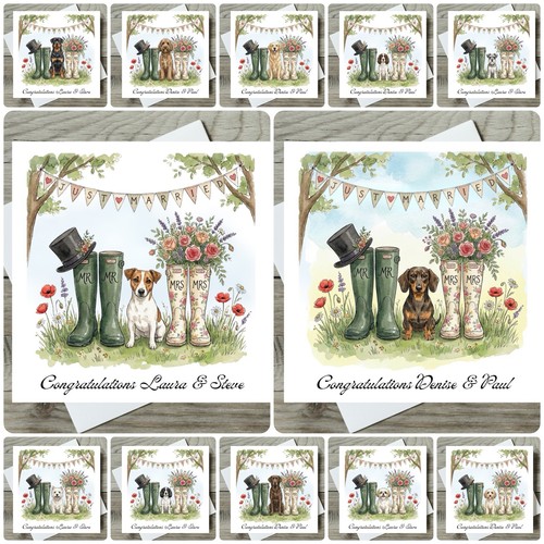 Biglietto matrimonio cane
