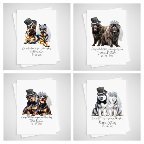 Biglietto matrimonio cane